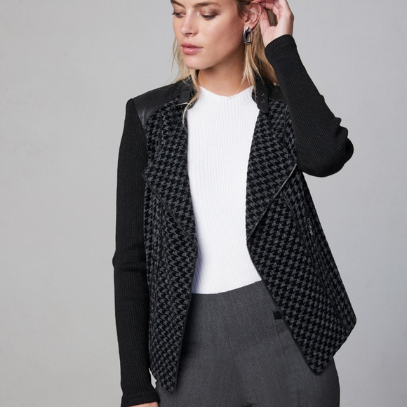 Vex Houndstooth Open Front Jacket Size 16 - Picture 3 of 7